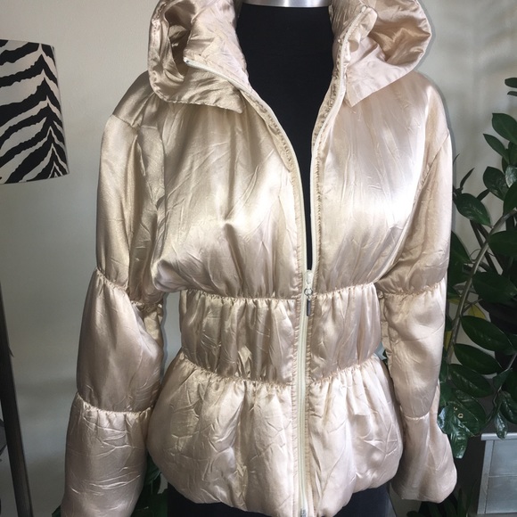 Red Line Womens Size S Shiny Gold Puffer Jacket - Picture 8 of 11
